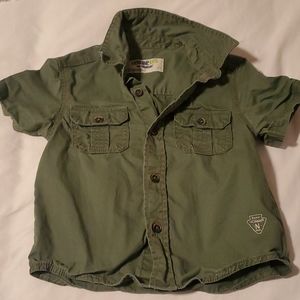 Genuine kids. Button down shirt. Green size 3 t